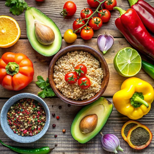 Avokadolu Renkli Kinoa Salatası